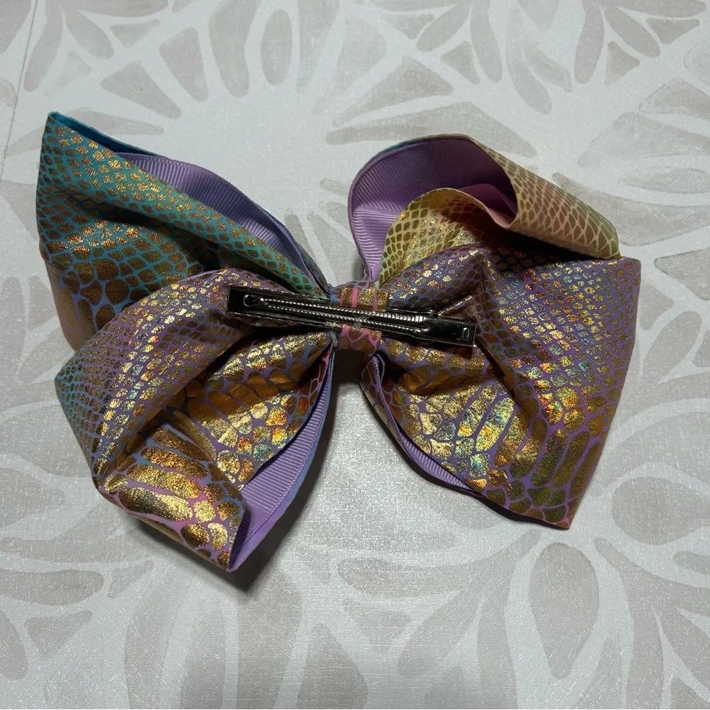Gaby’s Metallic Animal Print Oversized Hair Bow